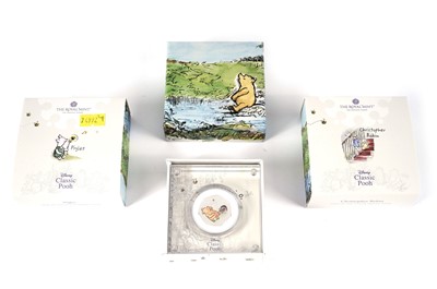 Lot 290 - Royal Mint Disney Classic Pooh silver proof 50p three-coin set