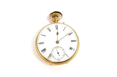 Lot 1002 - Robert Rolfe, London: an 18ct yellow gold cased open faced pocket watch