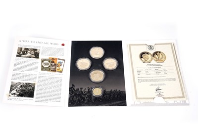 Lot 301 - The London Mint 'A War To End All Wars' commemorative coins set