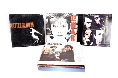 Lot 465 - U2 LPs, 12" singles and a box set