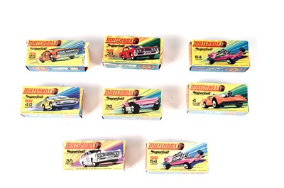 Lot 211 - A collection of boxed Matchbox Superfast diecast cars