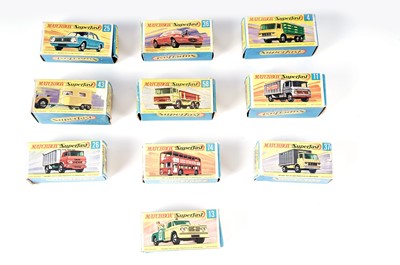 Lot 216 - A collection of boxed Matchbox Superfast diecast cars