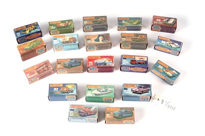 Lot 221 - A collection of Matchbox diecast cars, in reproduction packaging