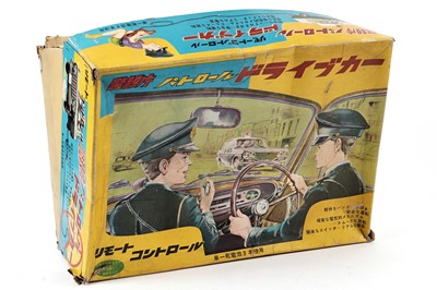 Lot 27 - A vintage Japanese tinplate remote-controlled Toyopet Crown Deluxe toy car