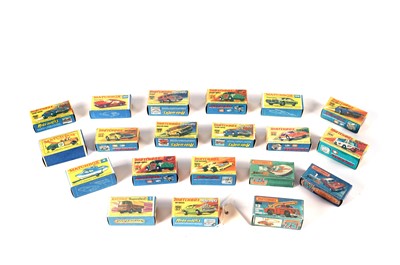 Lot 232 - A collection of Matchbox  diecast cars, in reproduction packaging