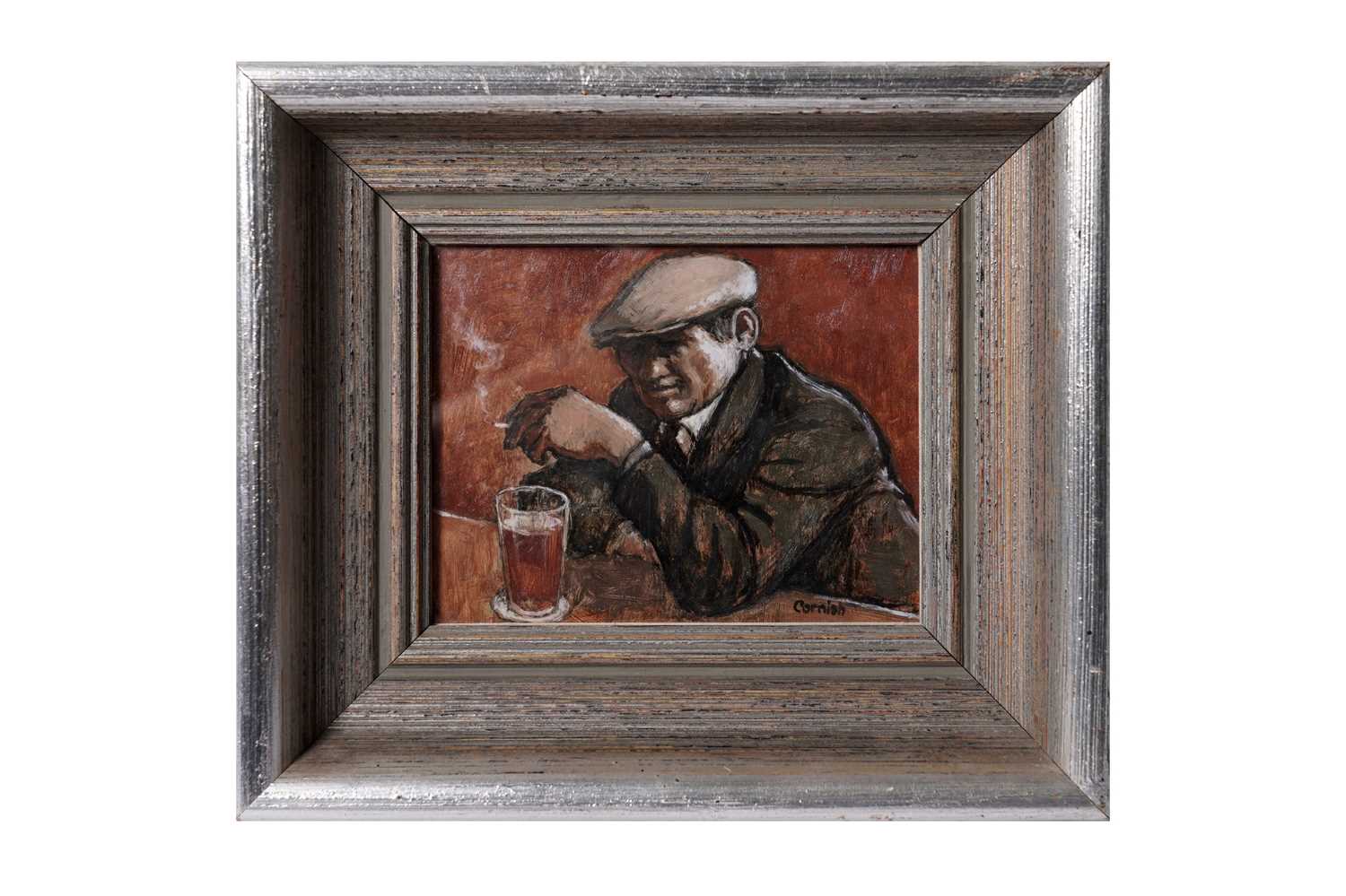 Lot 116 - Norman Stansfield Cornish - Man at Bar, Smoking | oil