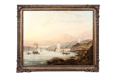 Lot 135 - John Wilson Ewbank RSA - North Shields from Black Middens | oil on canvas