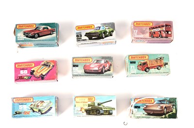 Lot 240 - A collection of boxed Matchbox 75 diecast vehicles