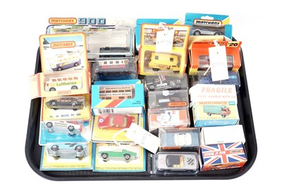 Lot 241 - A collection of boxed and carded Matchbox diecast vehicles; and others model vehicles