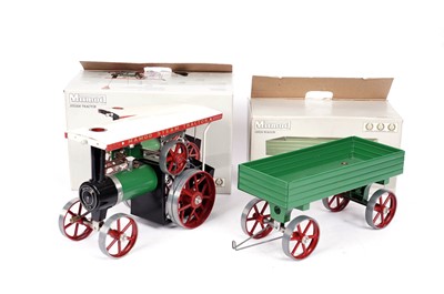 Lot 16 - A Mamod steam tractor; and a Mamod open wagon