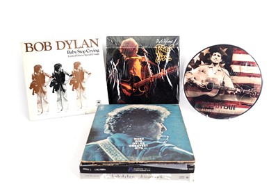 Lot 466 - A collectors' bundle of Bob Dylan LPs, 12" singles, picture discs, and CD box sets