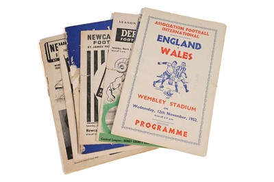 Lot 810 - Ten 1950s Newcastle United football signed programmes