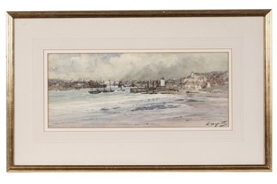 Lot 37 - Thomas Swift Hutton - The High and Low Lights, North Shields | watercolour