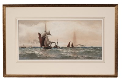 Lot 38 - William Thomas Nichols Boyce - Boats and Tugs in the Tyne | watercolour