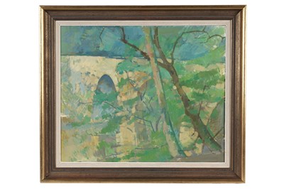 Lot 966 - R. Long - Dappled Sunlight and Stone Bridge | oil