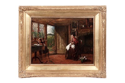 Lot 87 - Joseph Moseley Barber - Mother and Daughter | oil