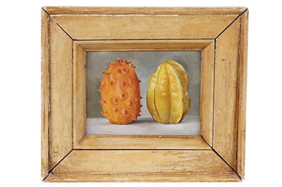 Lot 140 - Alan R. Thompson - Still Life with Star Fruit and Spiked Melon | oil