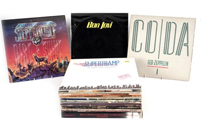 Lot 478 - A collectors' bundle of mixed Rock LPs, 12" singles, and a CD box set