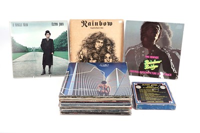 Lot 479 - A collectors' bundle of mixed Rock LPs and singles; and an Elton John EP box set