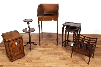 Lot 42 - A Georgian-style two-tier dumb waiter; and four other items