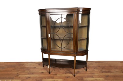 Lot 78 - An Edwardian mahogany and satinwood inlaid display cabinet