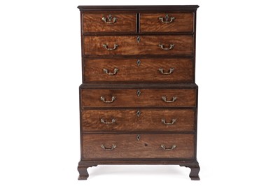 Lot 764 - A George III mahogany chest on chest