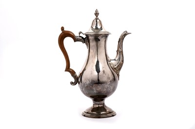 Lot 1543 - A George III silver north country coffee pot