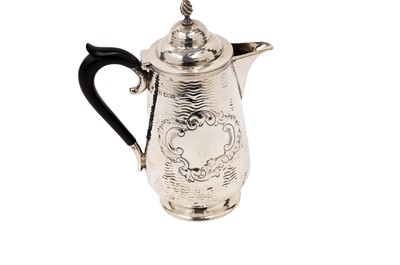 Lot 851 - A Victorian silver hot water jug