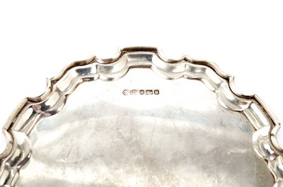 Lot 862 - An Elizabeth II silver Chippendale waiter