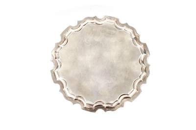 Lot 862 - An Elizabeth II silver Chippendale waiter