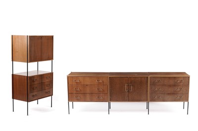 Lot 759 - A mid-20th Century modular teak wall unit by Peter Hayward for Vanson