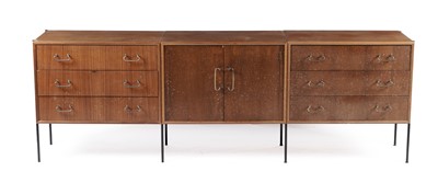 Lot 759 - A mid-20th Century modular teak wall unit by Peter Hayward for Vanson