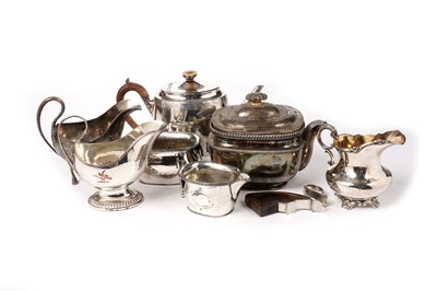 Lot 1380 - Old Sheffield plate: a rare campaign tea set