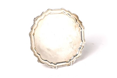 Lot 1343 - A George V silver salver