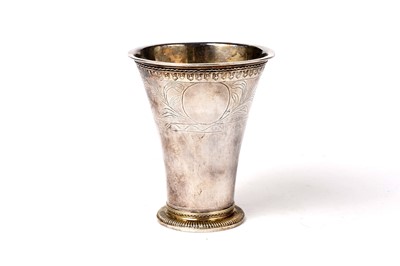 Lot 1418 - A 18th Century Swedish silver parcel-gilt beaker