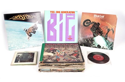 Lot 411 - A collectors' bundle of mixed  Rock LPs and 7" singles