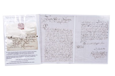 Lot 1220 - An 18th Century German letter from the Chancellor of the Government at Castell