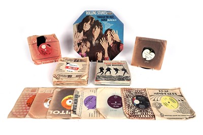 Lot 487 - A collectors' bundle of mixed 7" singles; and The Rolling Stones LP