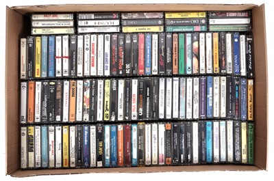 Lot 456 - A box of over one hundred cassette tapes