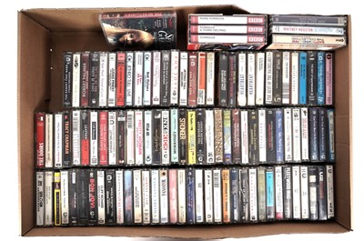 Lot 457 - A box of over one hundred cassette tapes