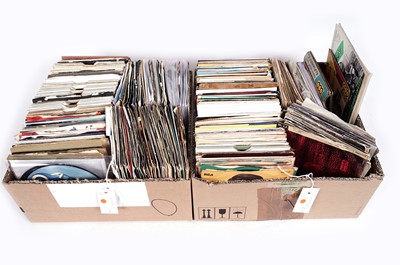 Lot 518 - Two boxes of mixed 7" singles from the 50s through to the 80s