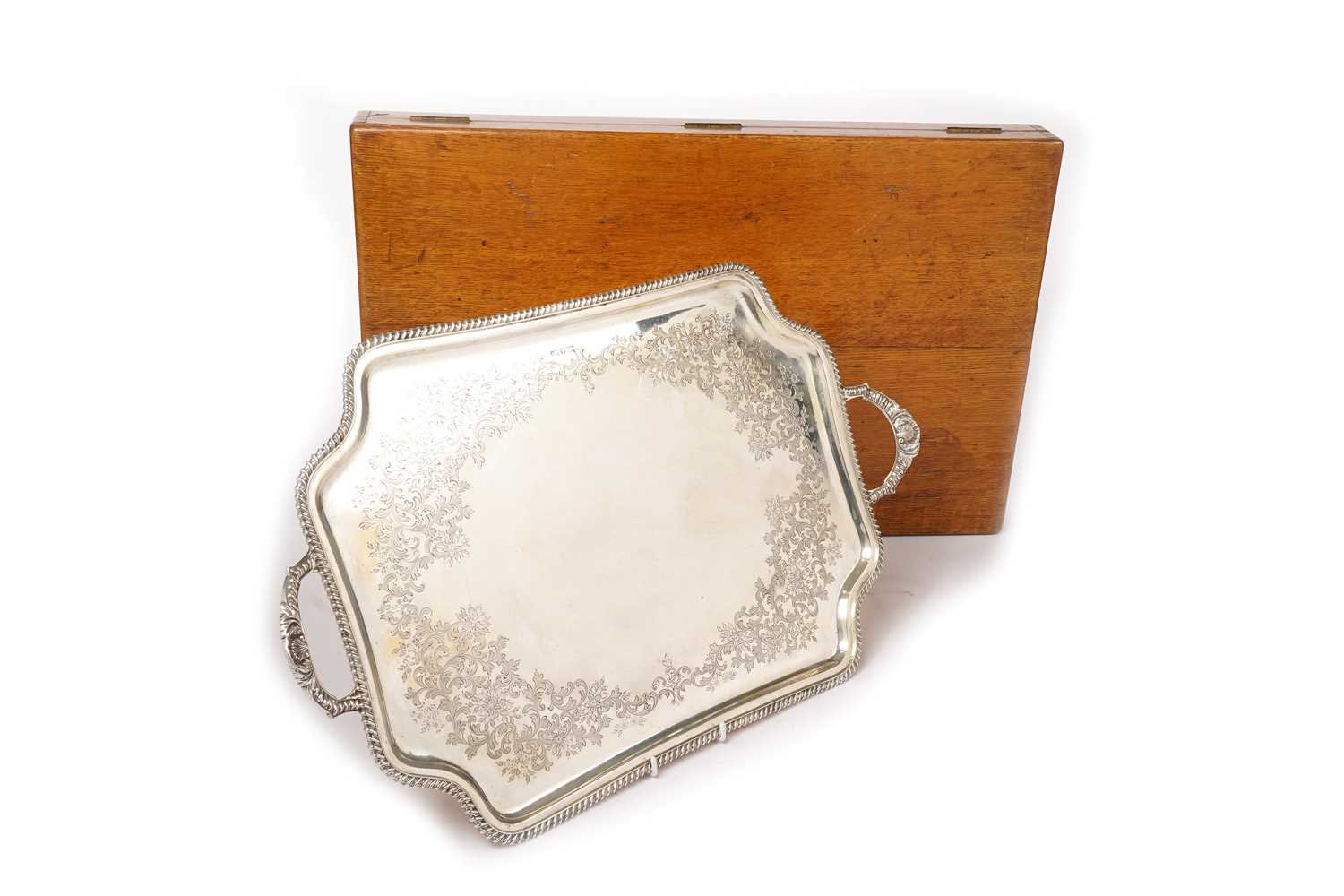 Lot 1435 - An Edwardian silver two-handled tea tray