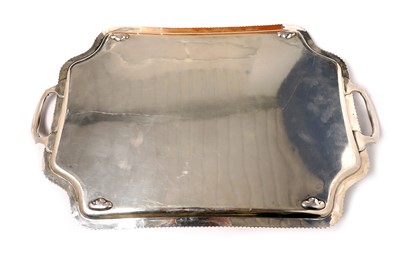 Lot 1435 - An Edwardian silver two-handled tea tray