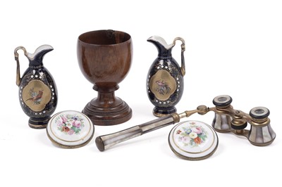 Lot 707 - A pair of 19th Century opera glasses; and other items