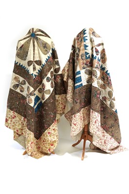 Lot 799 - A pair of Victorian patchwork quilts made by twin sisters Jane Ann and Mary Elizabeth