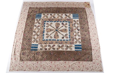 Lot 799 - A pair of Victorian patchwork quilts made by twin sisters Jane Ann and Mary Elizabeth