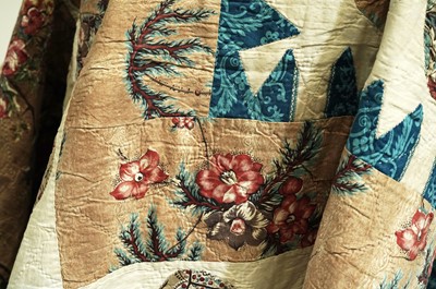 Lot 799 - A pair of Victorian patchwork quilts made by twin sisters Jane Ann and Mary Elizabeth