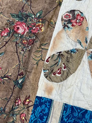 Lot 799 - A pair of Victorian patchwork quilts made by twin sisters Jane Ann and Mary Elizabeth