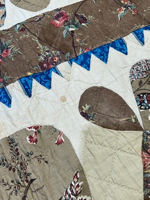 Lot 799 - A pair of Victorian patchwork quilts made by twin sisters Jane Ann and Mary Elizabeth