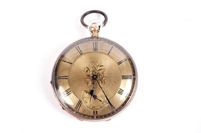 Lot 79 - A Victorian gold cased open-faced pocket watch